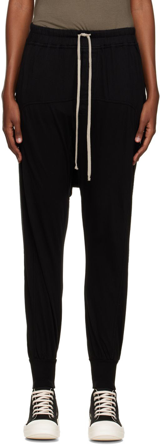 Black Prisoner Drawstring Lounge Pants