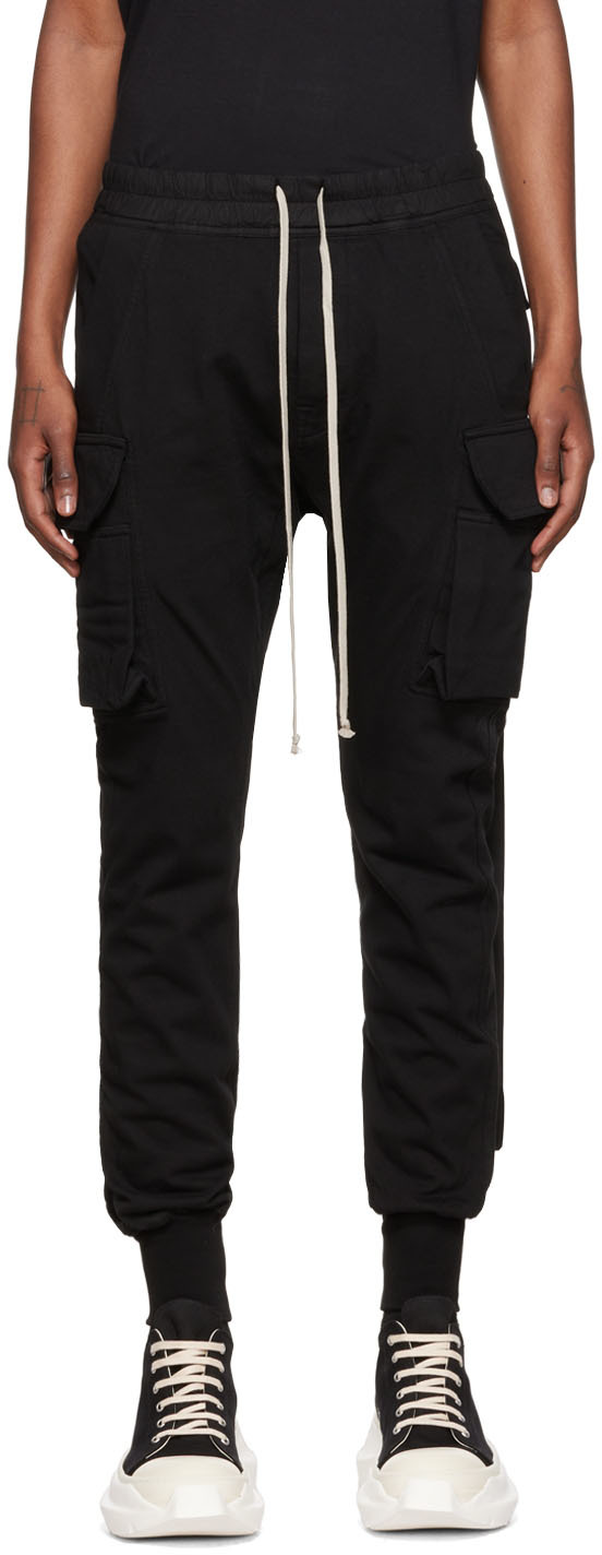 Black Mastodon Cargo Pants by Rick Owens Drkshdw on Sale