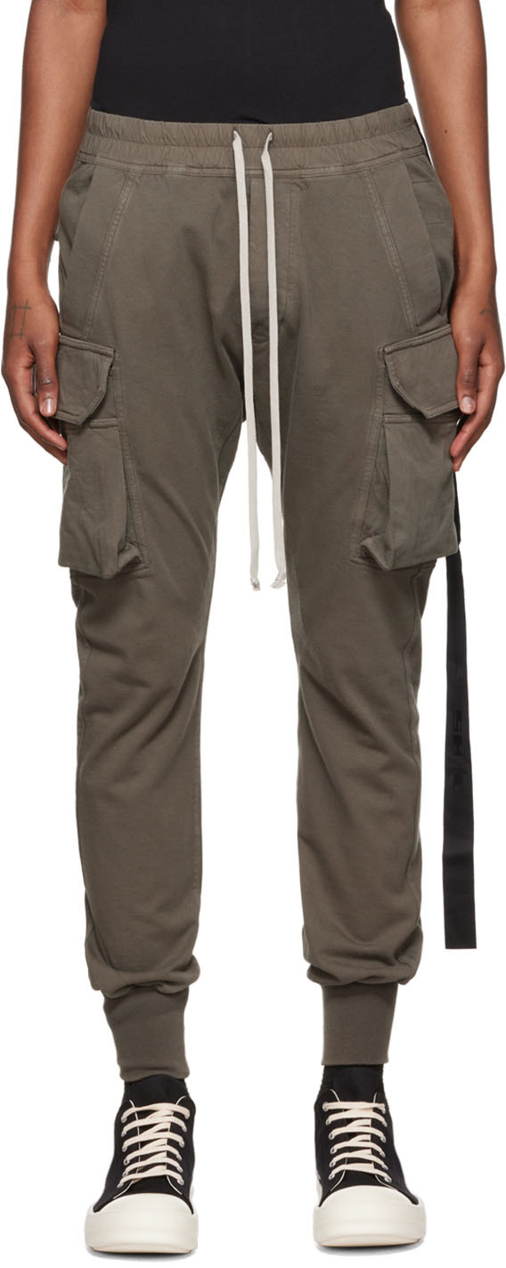 Gray Mastodon Cargo Pants by Rick Owens DRKSHDW on Sale