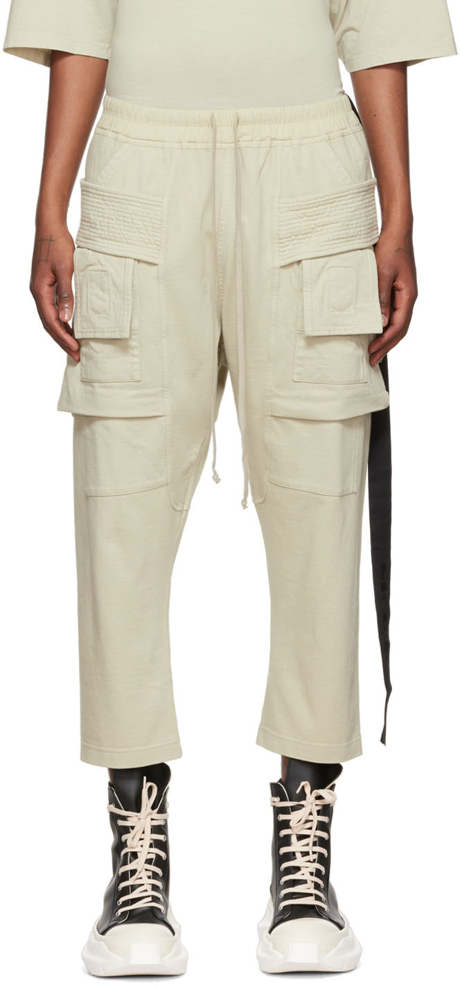 Beige Creatch Cargo Pants