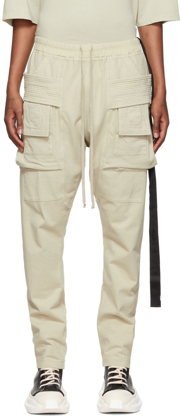 Rick Owens DRKSHDW: Beige Creatch Cargo Pants | SSENSE Canada