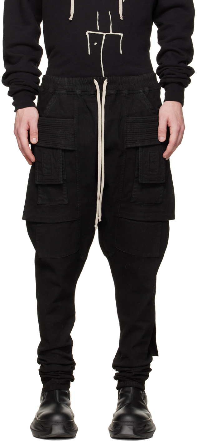 Rick Owens DRKSHDW: Black Creatch Cargo Pants | SSENSE