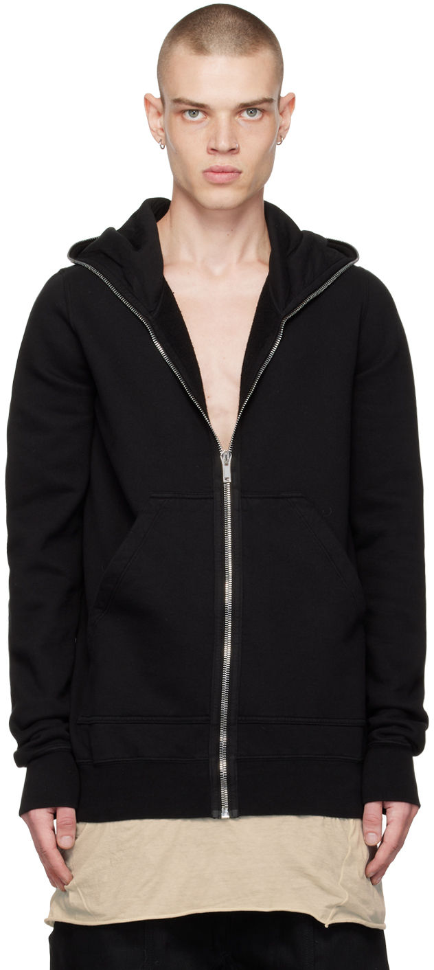 Black Zip Hoodie by Rick Owens DRKSHDW on Sale