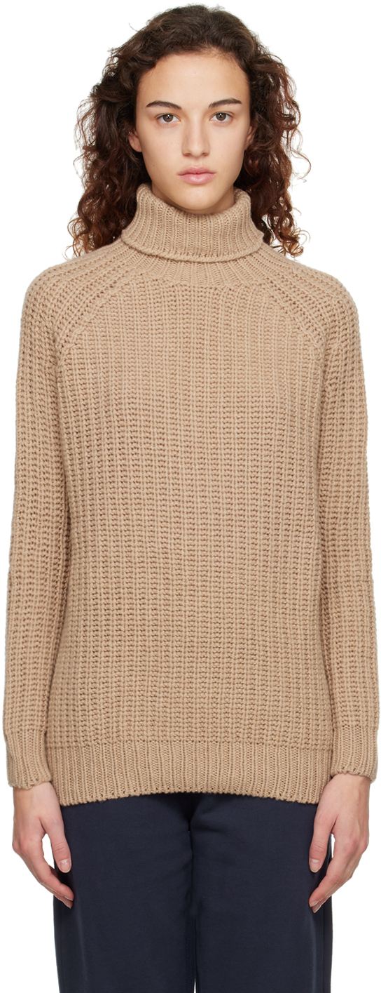 Beige Chunky Turtleneck