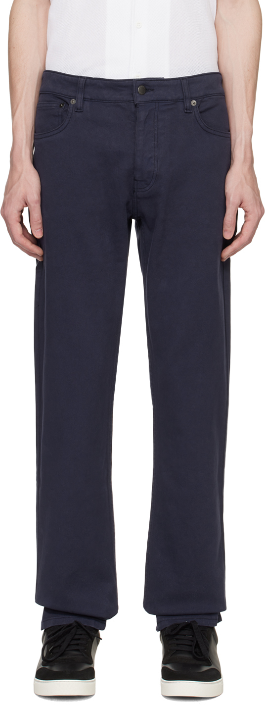 Sunspel Navy Five-pocket Trousers
