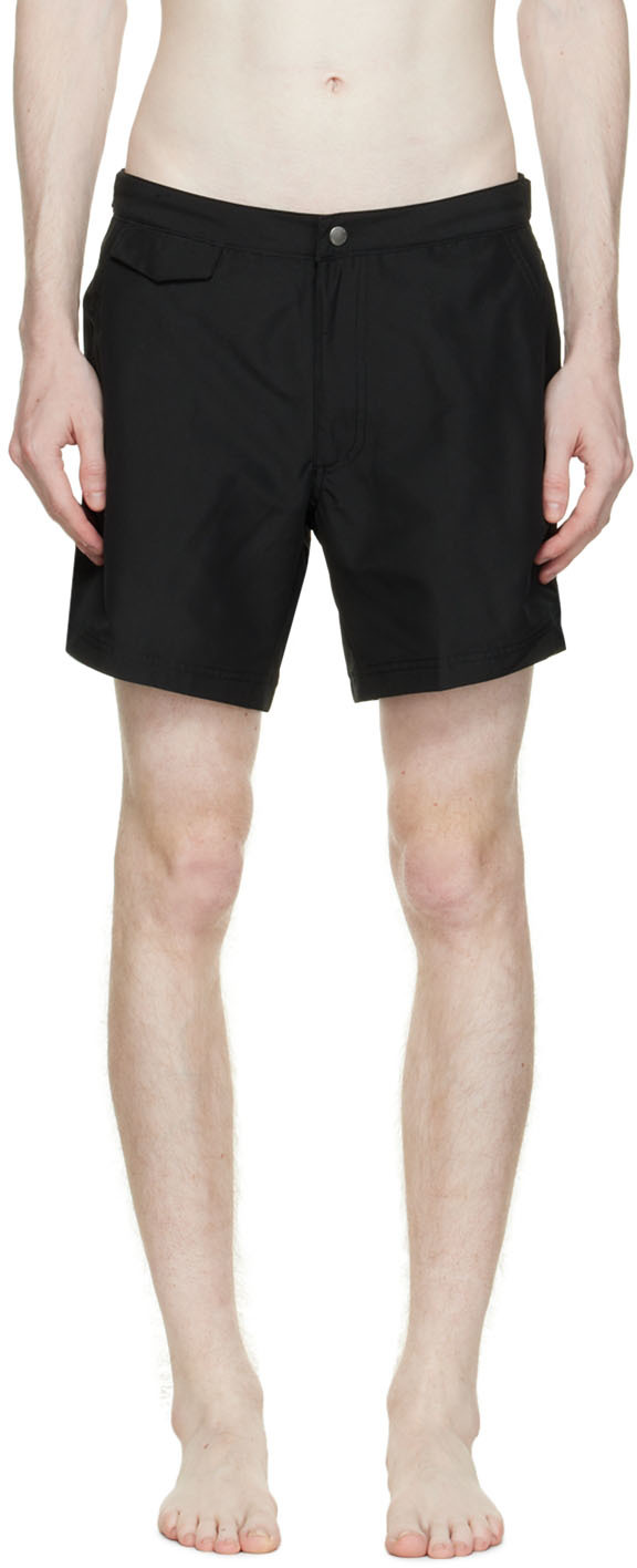 Black Tailored Swim Shorts