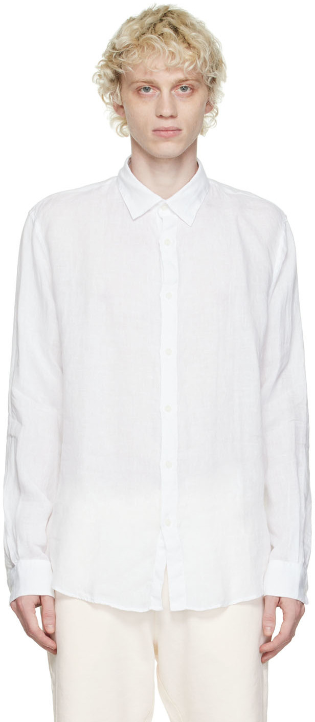 White Buttoned Shirt by Sunspel on Sale