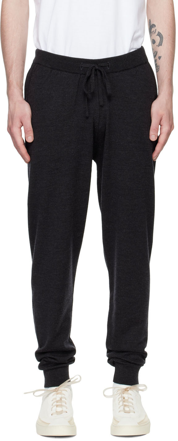 Sunspel Gray Merino Wool Lounge Pants