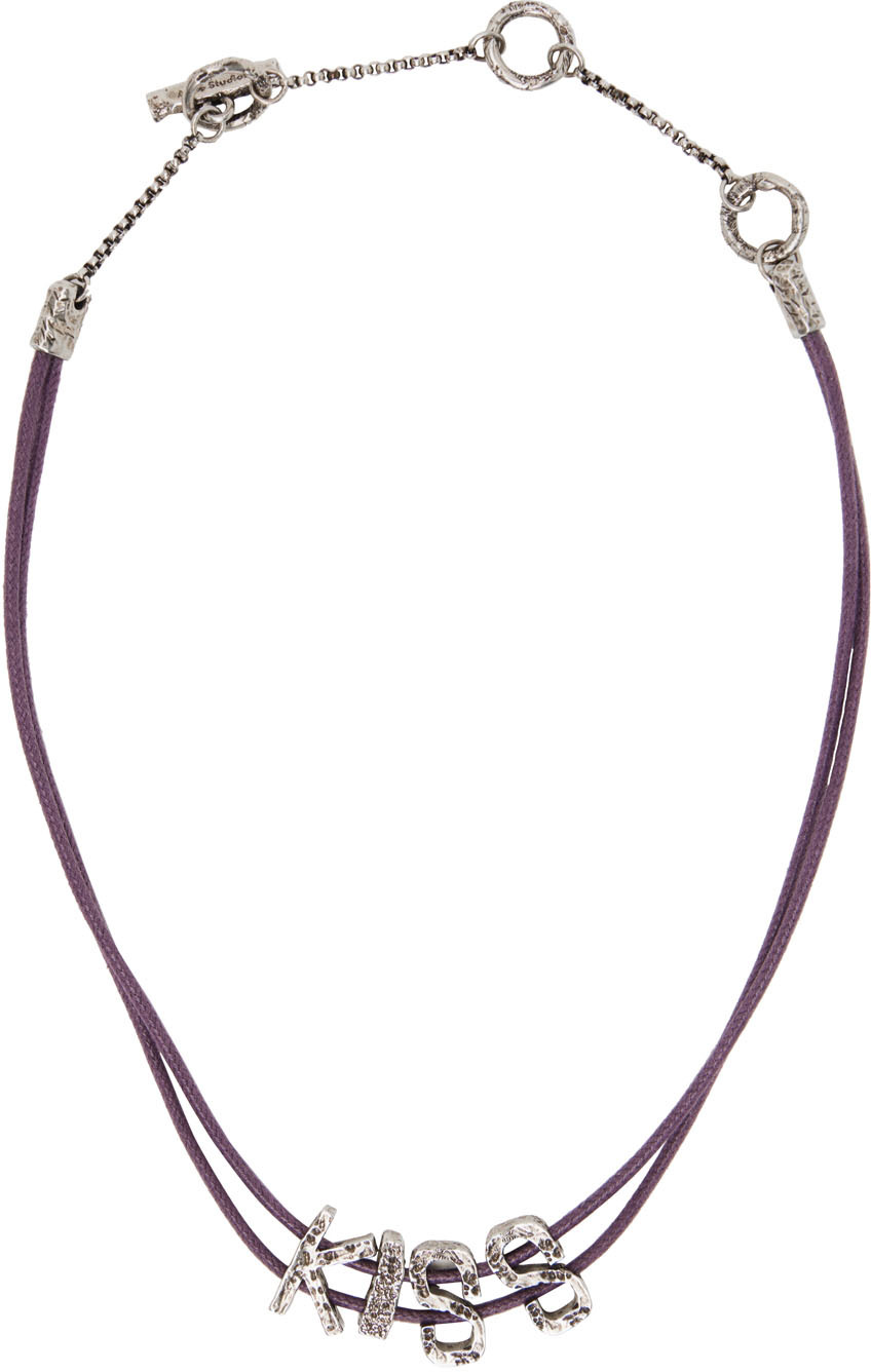 Acne Studios Purple Kiss Necklace