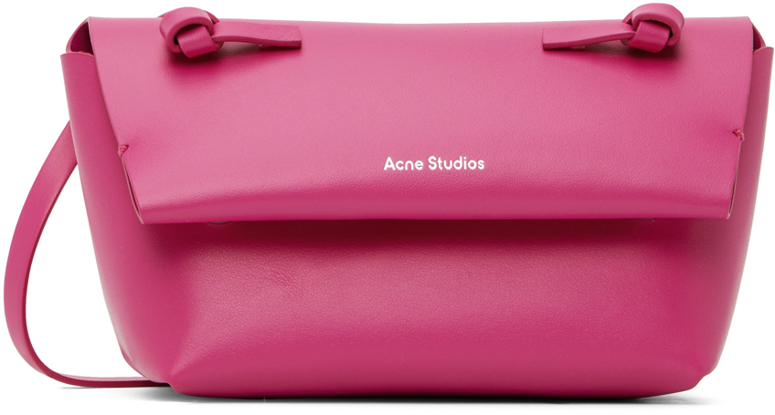 Acne Studios Pink Mini Knot Bag In Fuchsia Pink