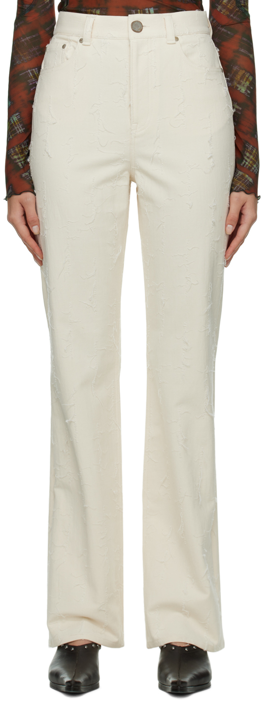 Acne Studios Off-White Regular-Fit Suit Jeans