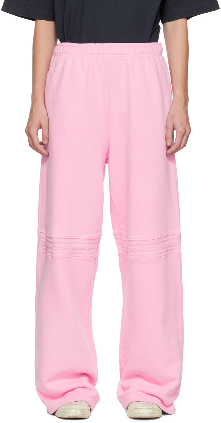 Pink Embroidered Lounge Pants SSENSE Women Clothing Loungewear Sweats 