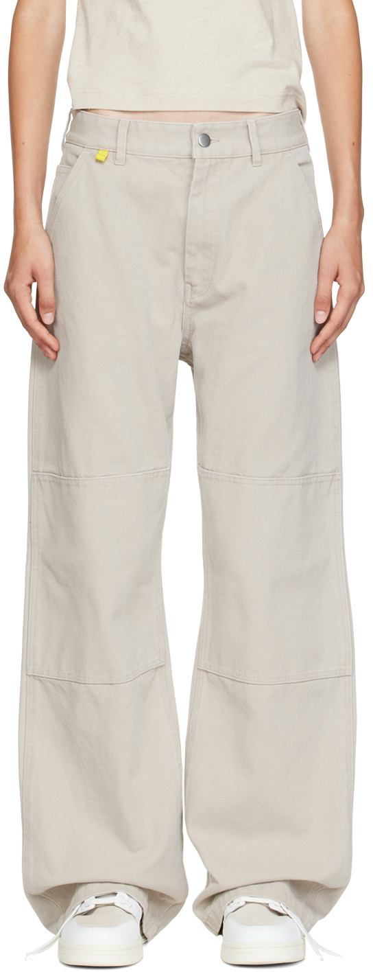 Acne Studios Beige Relaxed-Fit Trousers