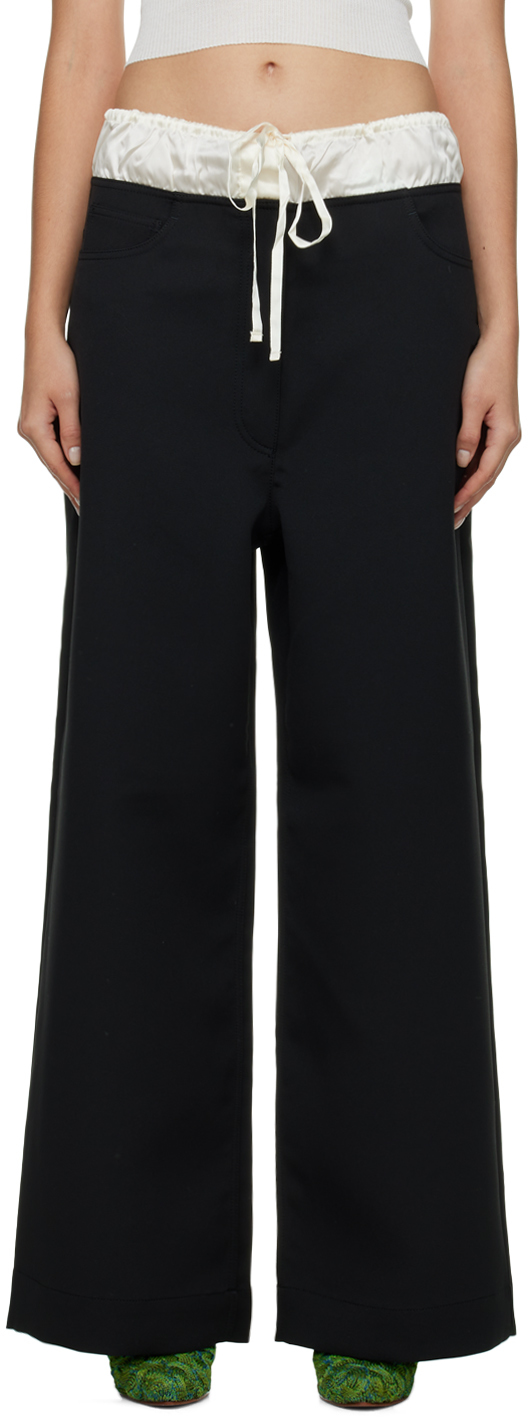 Acne Studios Black Contrast Trousers