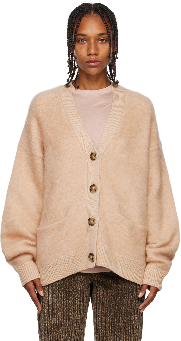 Beige Brushed Cardigan