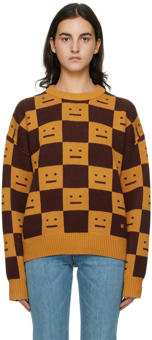 Acne Studios Orange & Brown Crewneck Sweater