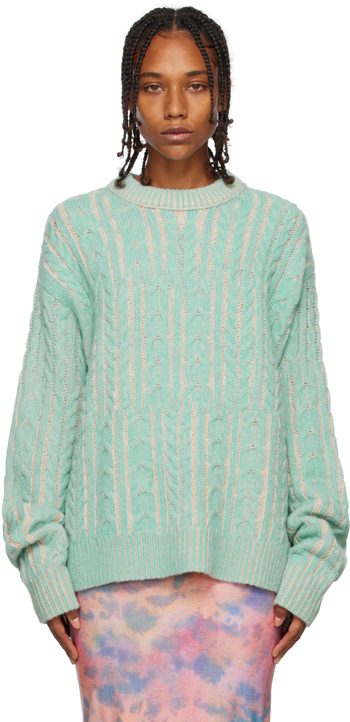 Blue Cable Sweater by Acne Studios on Sale