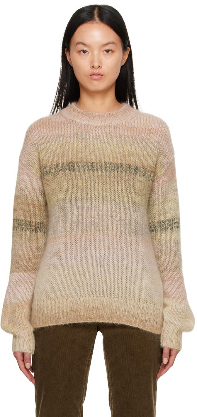 Beige Striped Sweater