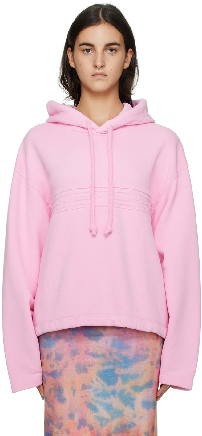 Pink Relaxed-Fit Hoodie