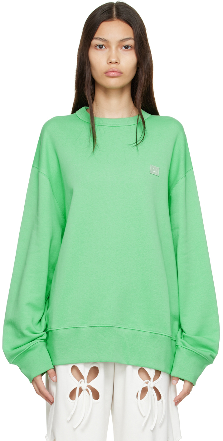 Green Cotton Sweatshirt by Acne Studios on Sale