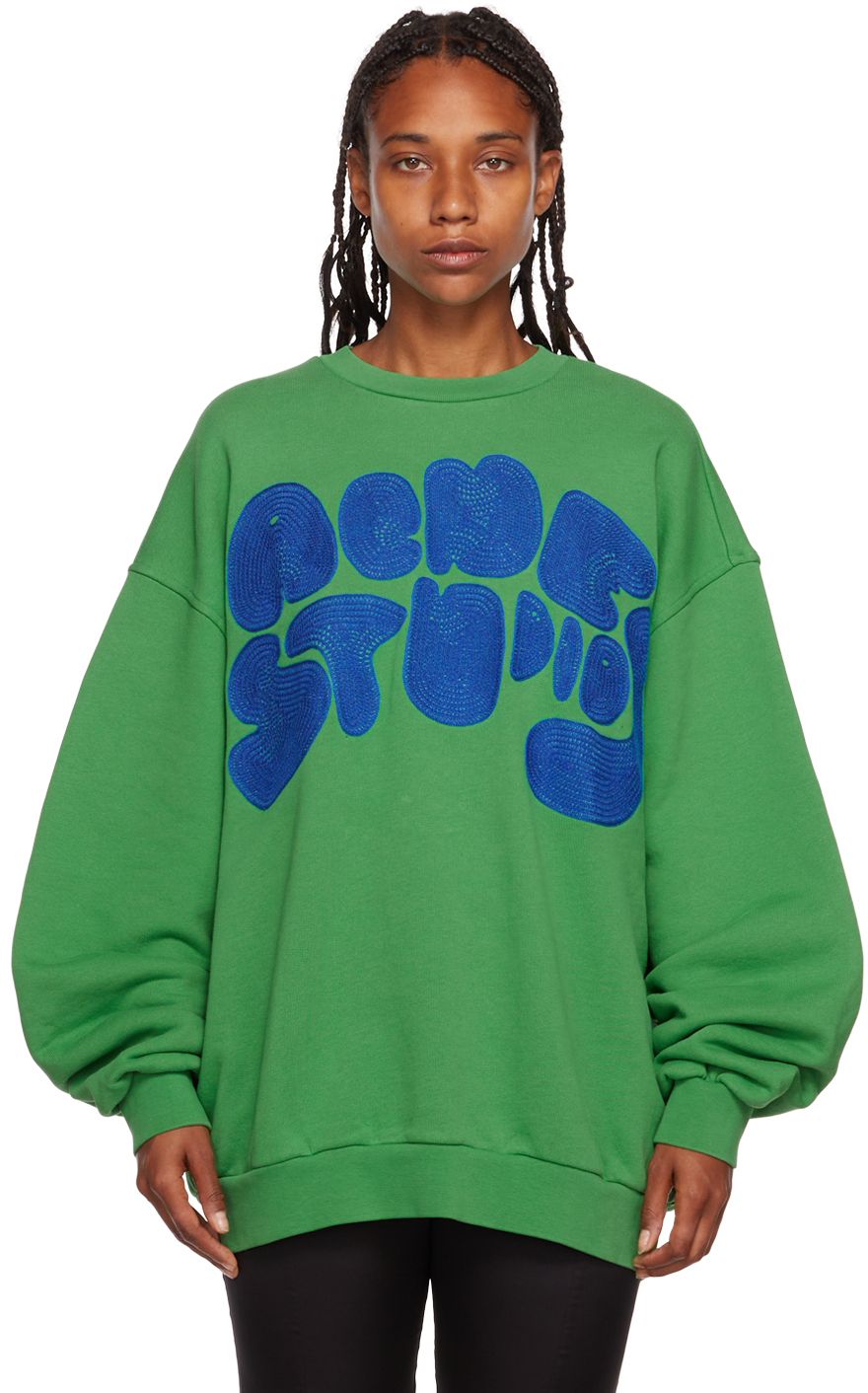 Acne Studios: Green Bubble Sweatshirt | SSENSE UK