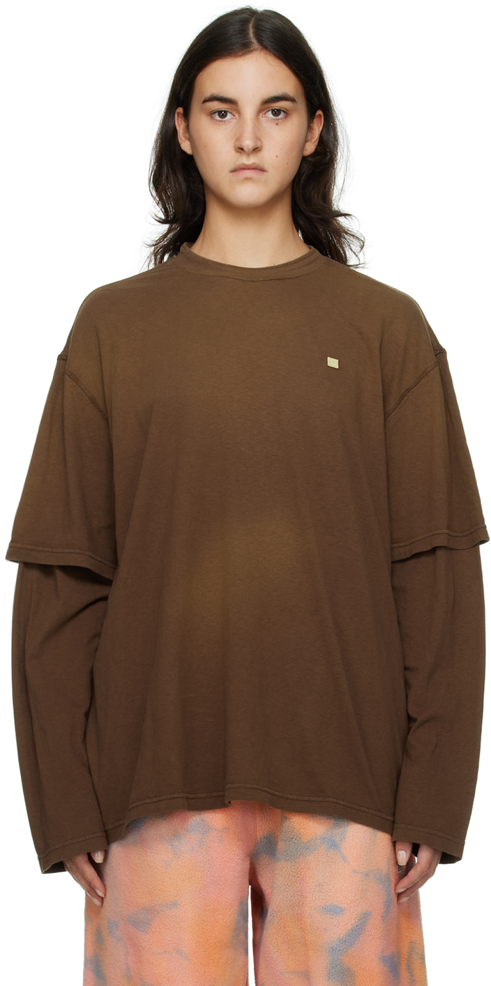 Acne Studios Brown Layered Long Sleeve T-Shirt