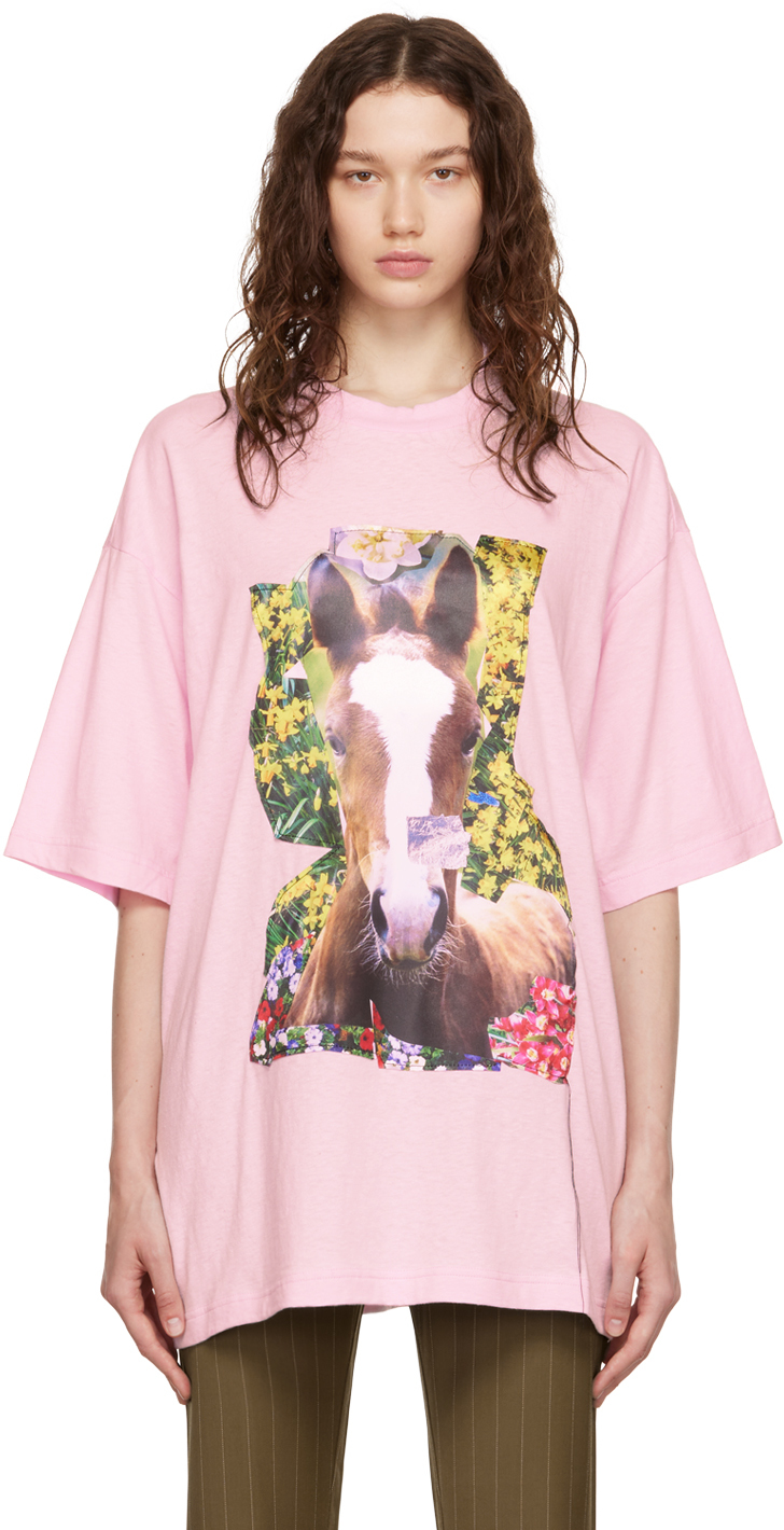 Acne Studios Pink Horse T-Shirt