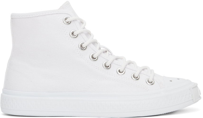 Acne Studios White Canvas High Sneakers
