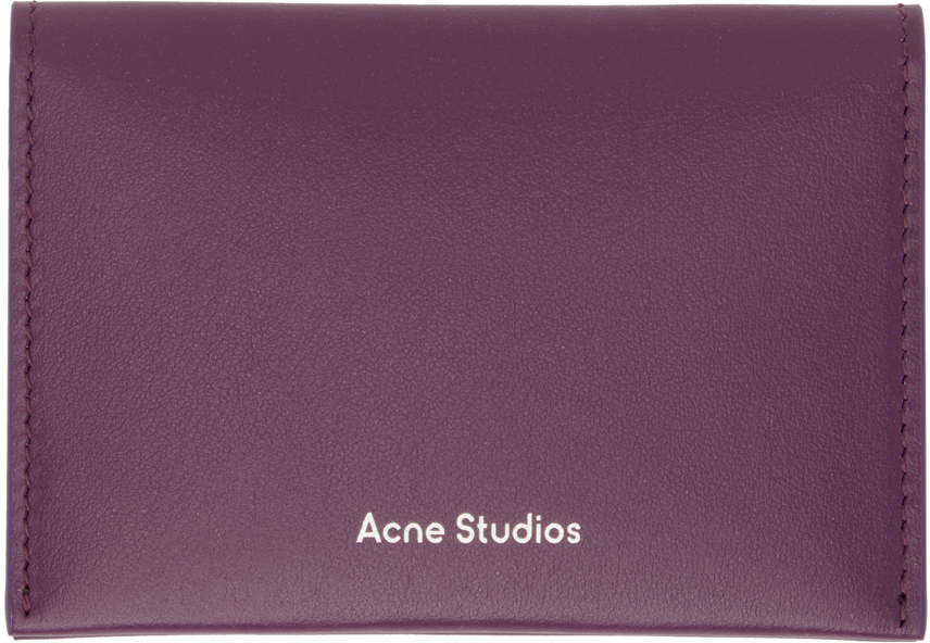 Acne Studios Purple Card Holder Wallet