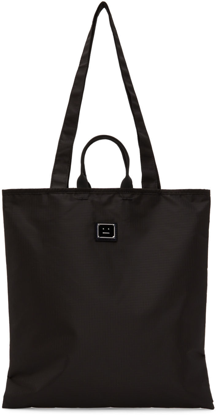 Acne Studios ブラック ロゴ トートバッグ