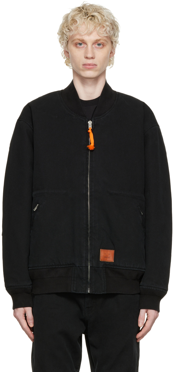 Acne studios black bomber jacket hotsell