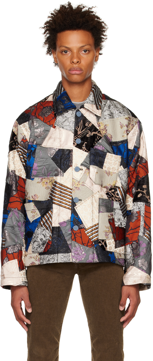 SSENSE Men Clothing Jackets Gilets Multicolor Patchwork Vest 