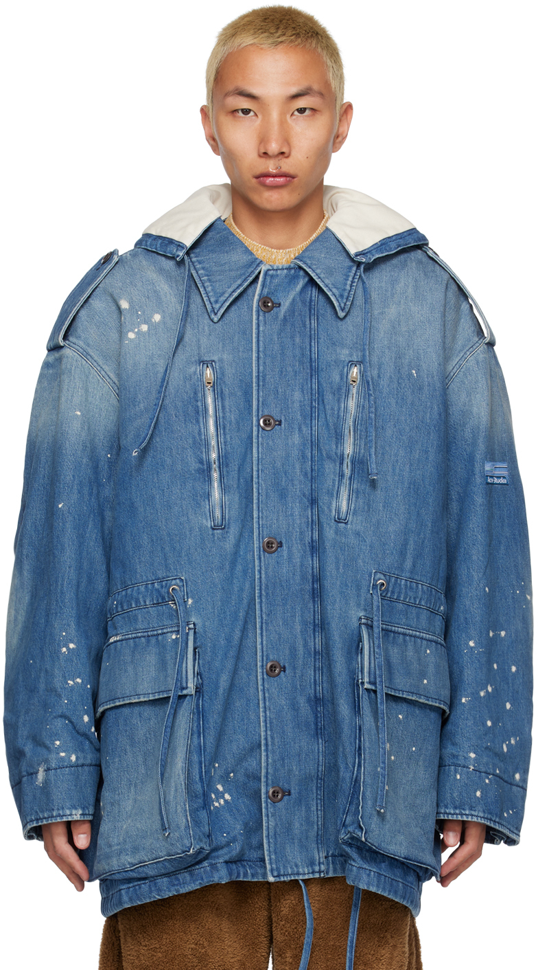 Acne Studios Blue Painted Denim Jacket