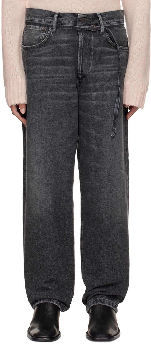 Acne Studios Gray Belted Jeans