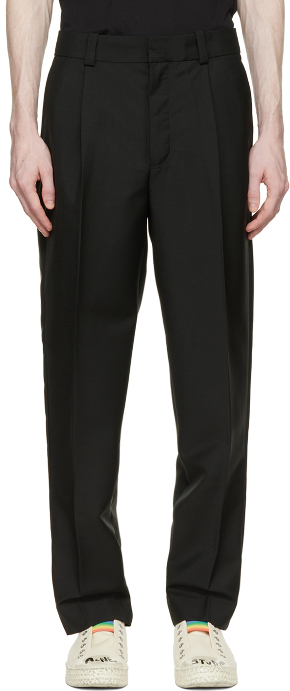 Acne Studios: Black Tailored Trousers | SSENSE UK