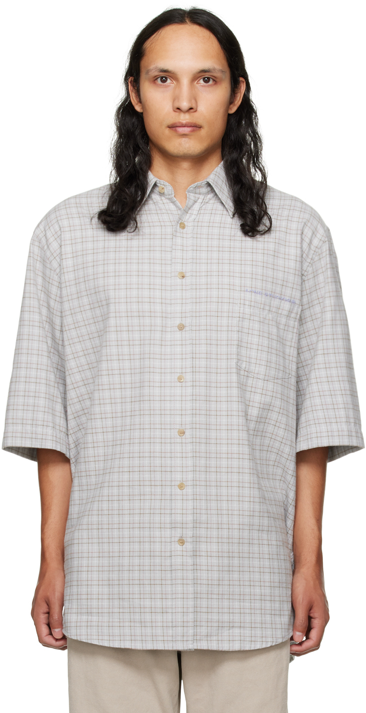 Acne Studios Gray Check Shirt