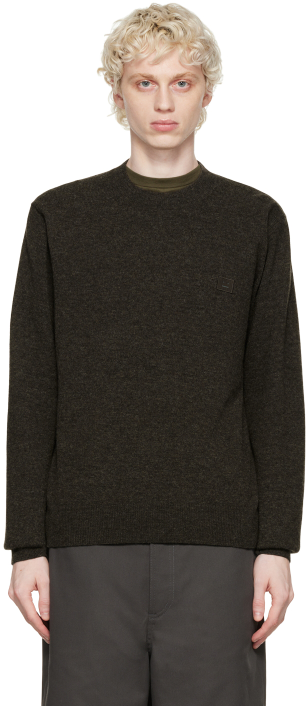 Acne Studios Gray Wool Crewneck Sweater
