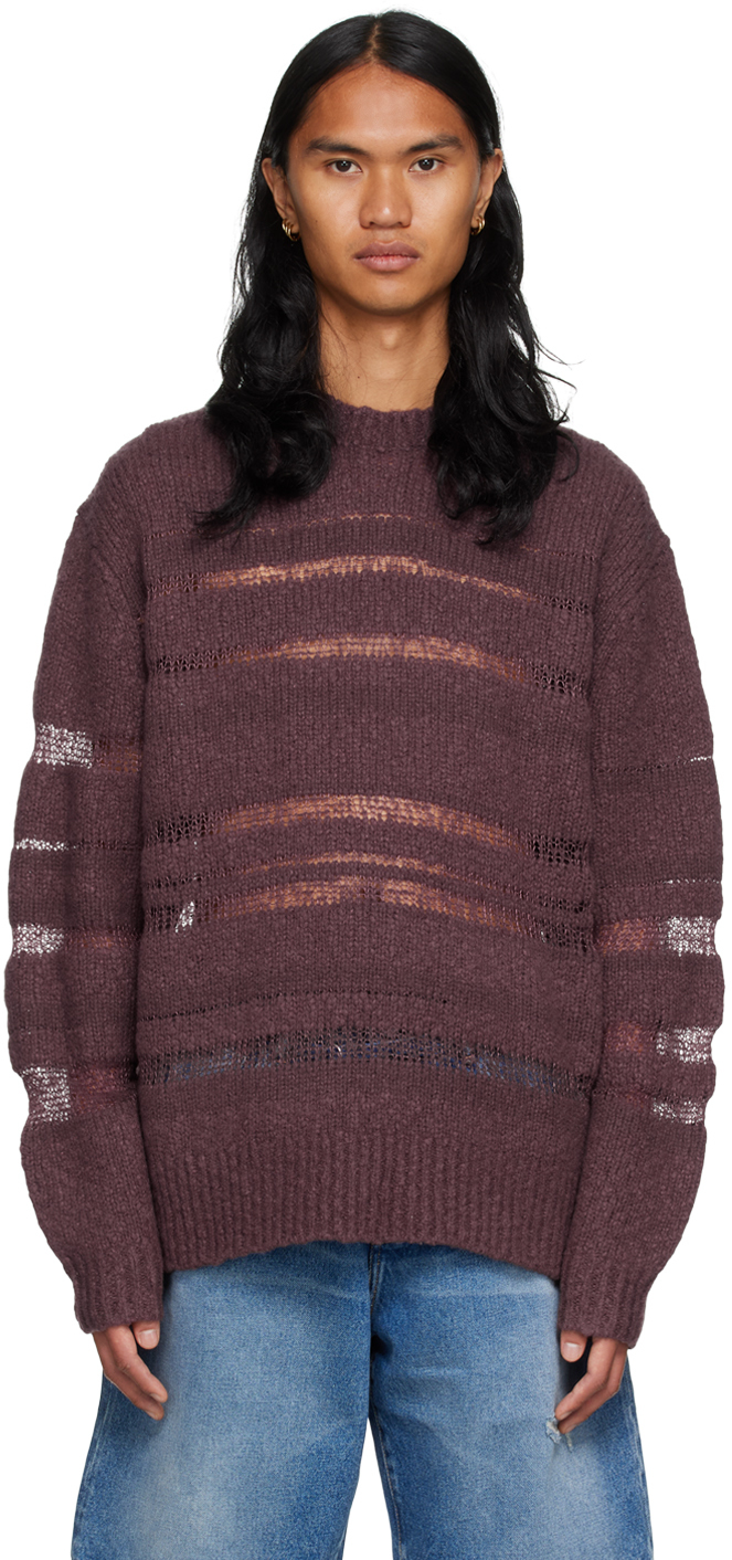 Acne Studios Purple Striped Sweater