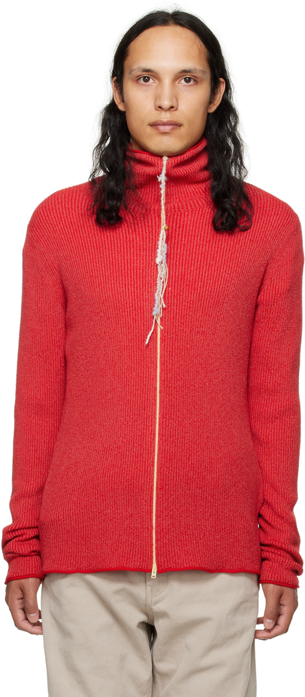 Acne Studios Red High Neck Sweater