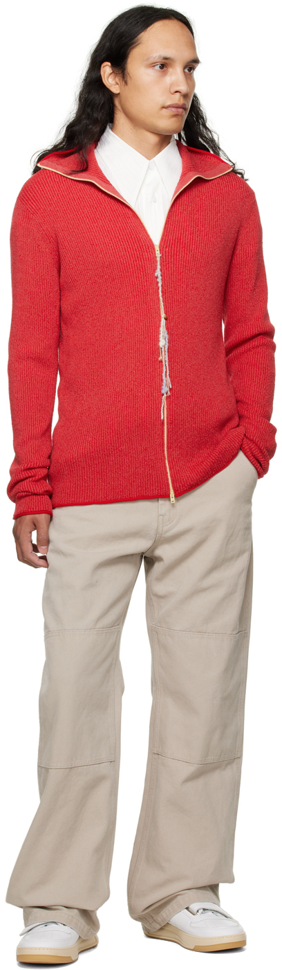 Acne Studios レッド ハイネックセーター