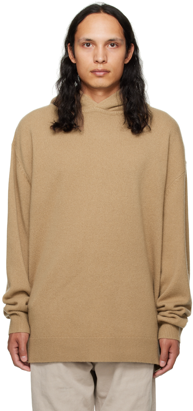 Alpha Studio Beige Wool Hoodie main image 1