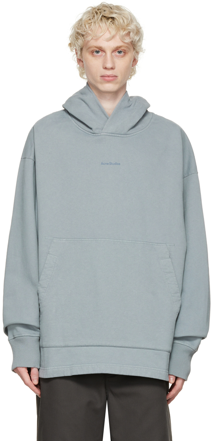 Acne Studios: Gray Organic Cotton Hoodie | SSENSE