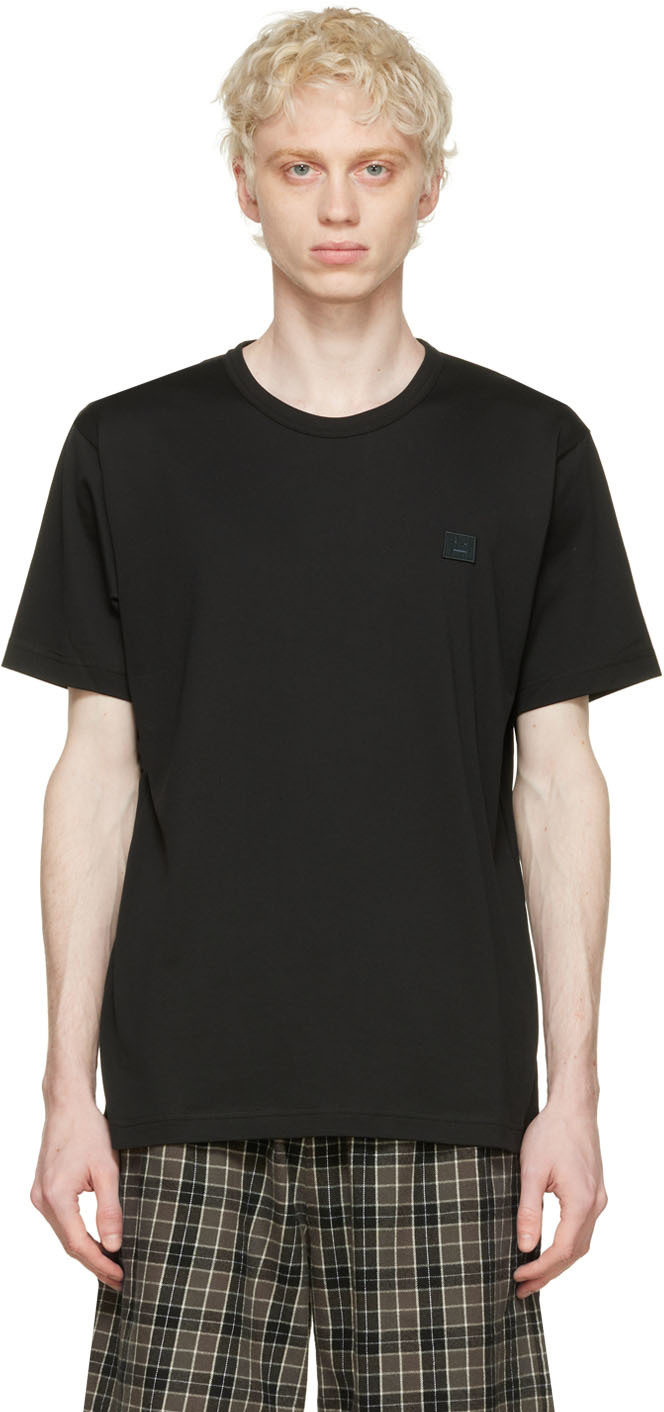 Acne Studios Black Organic Cotton T-shirt In 900 Black | ModeSens