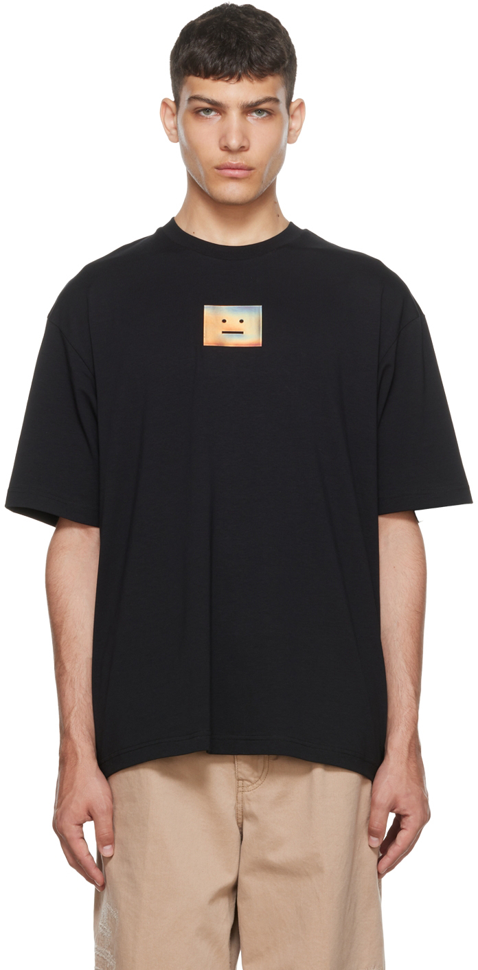 Acne Studios: Black Cotton T-Shirt | SSENSE