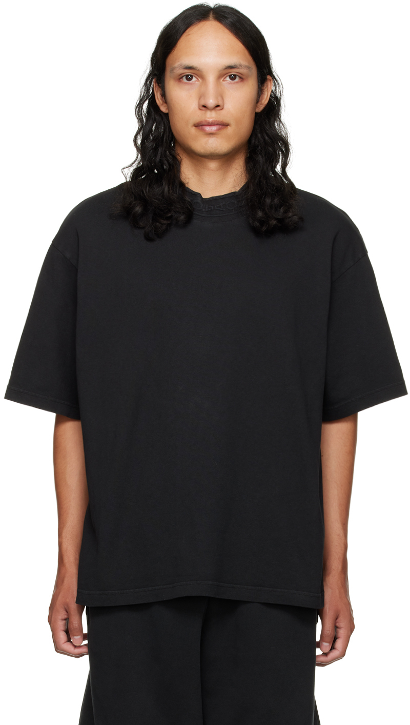 Black Embossed T-Shirt by Acne Studios on Sale