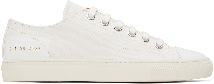White Tournament Low Sneakers by Common Projects on Sale