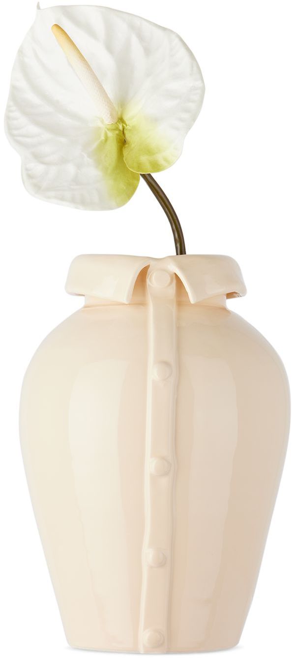 Lola Mayeras Beige Shirt Vase In Biege