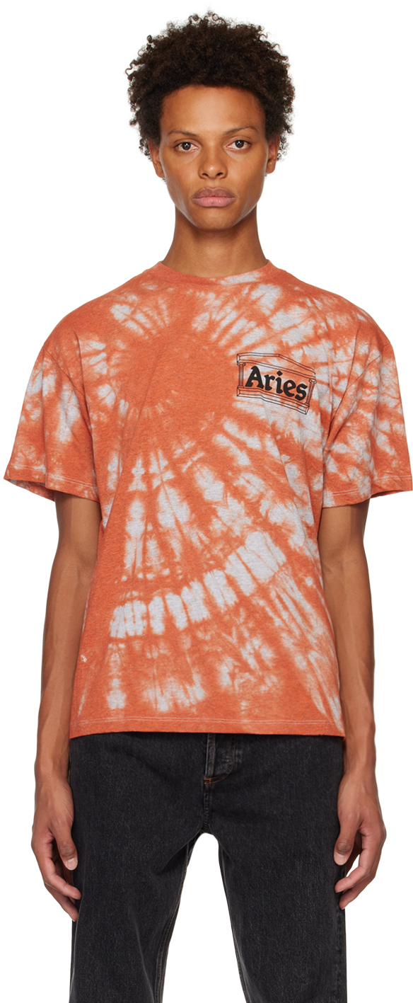 Aries Orange Temple T-Shirt