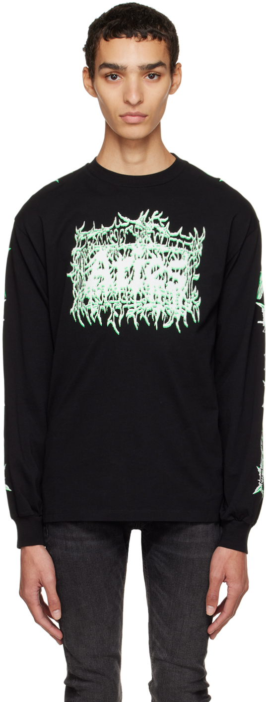 Black Metal Long Sleeve T-Shirt by Aries on Sale