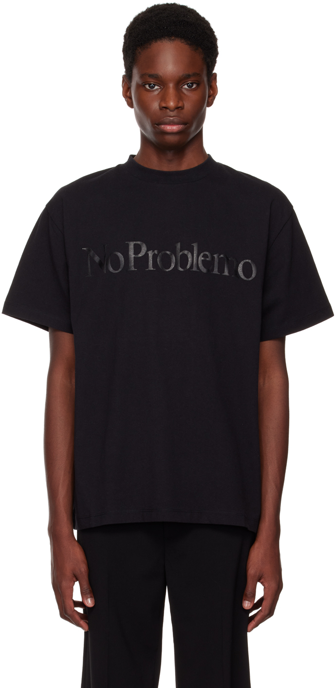 beundre skæg is Black 'No Problemo' T-Shirt by Aries on Sale
